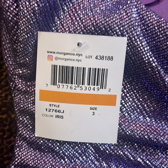 Metallic Purple Mini Dress - Picture 6 of 7